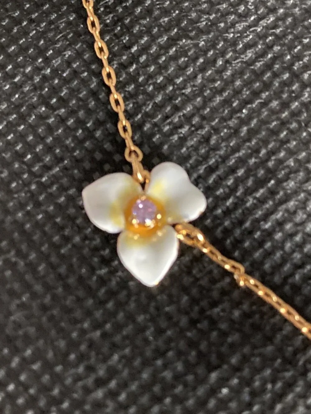 KATE SPADE New York Enamel Precious Pansy Scatter Necklace